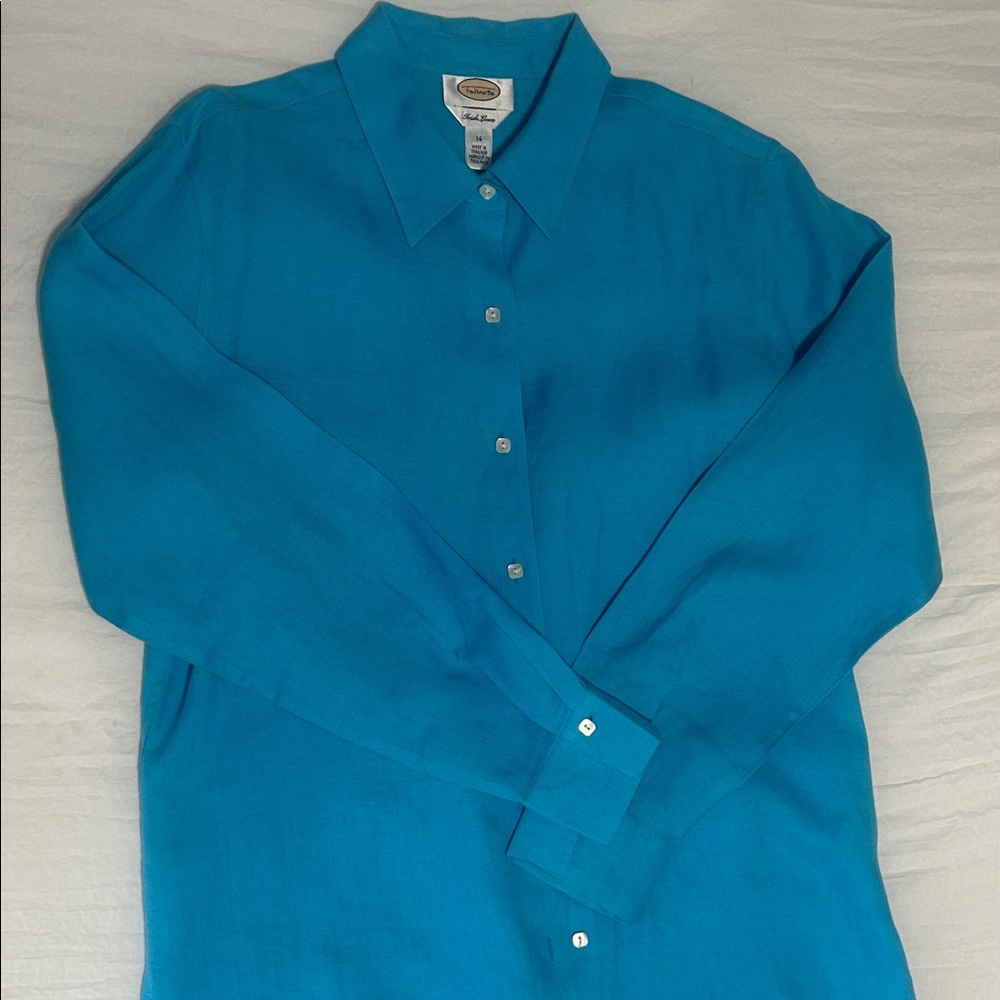 Talbots Teal Dress Shirt for Women